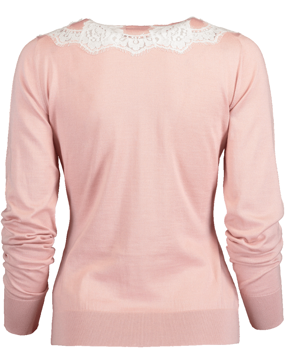 DOLCE & GABBANA-Cashmere and Silk Cardigan with Lace Detail-