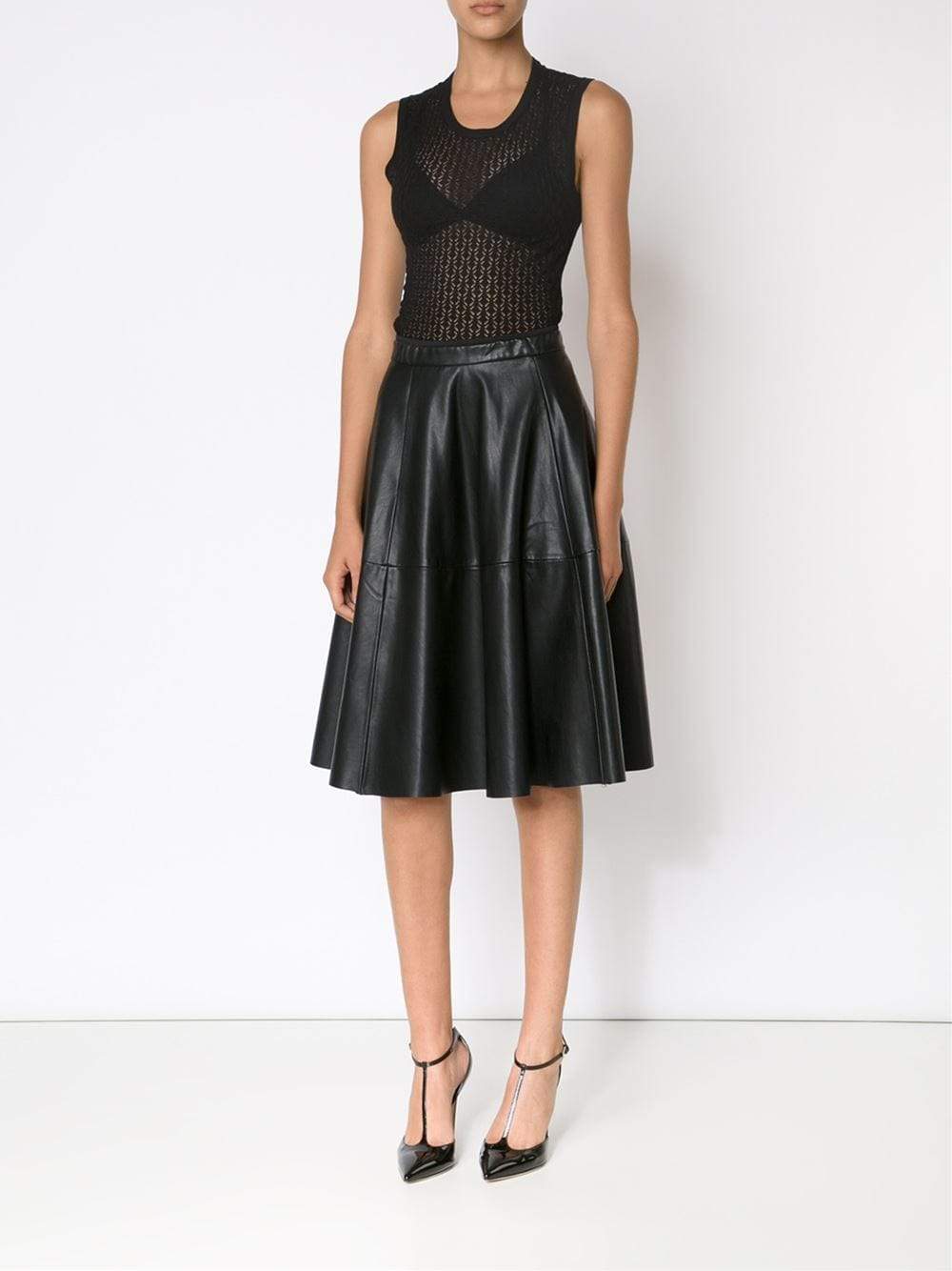 DOLCE & GABBANA-Sleeveless Crewneck Lattice Shell-