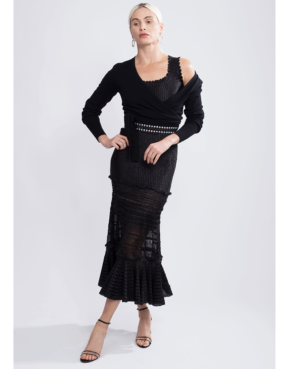 DOLCE & GABBANA-Wrap Ballet Knit Top-