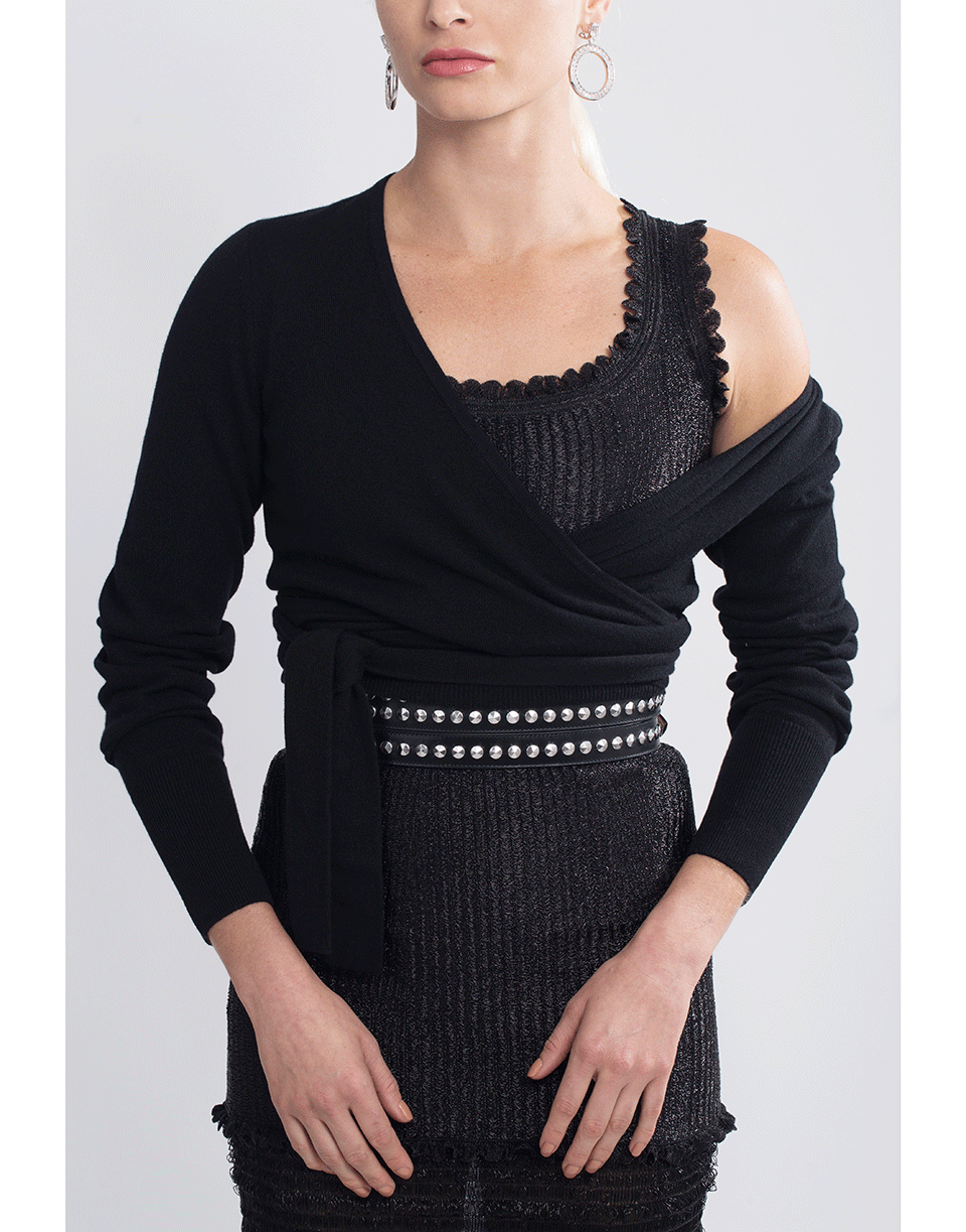 DOLCE & GABBANA-Wrap Ballet Knit Top-