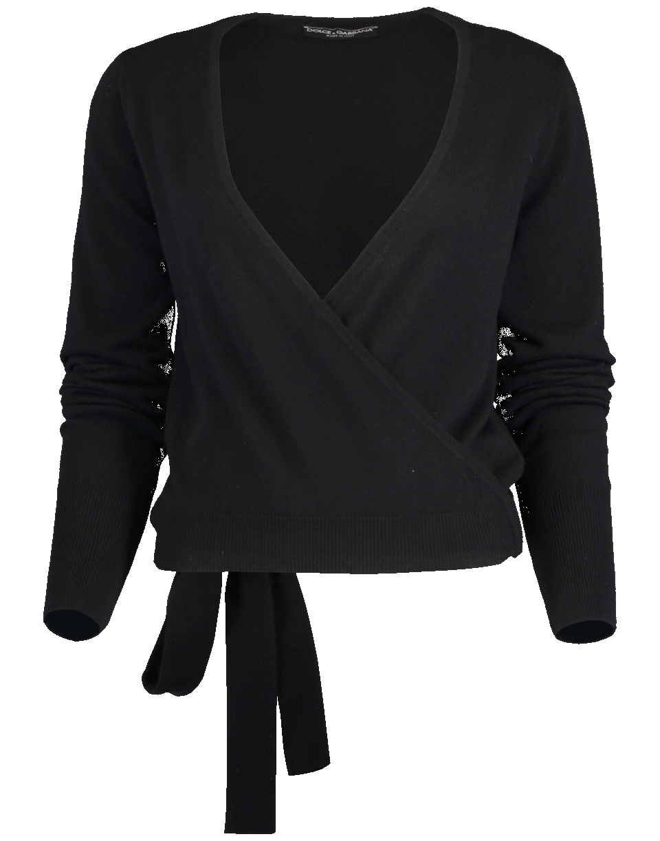 DOLCE & GABBANA-Wrap Ballet Knit Top-