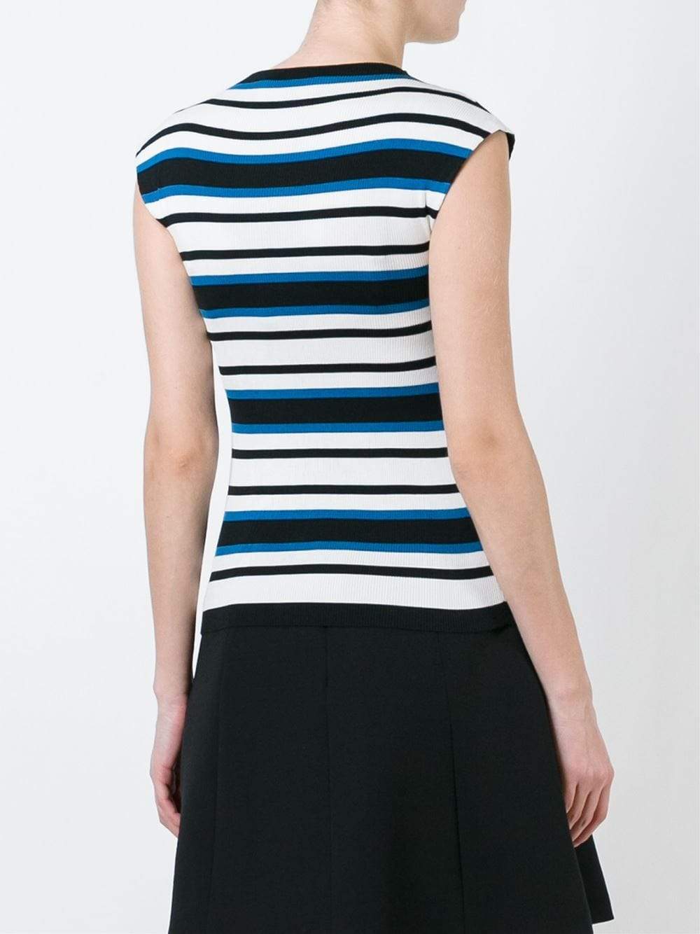 DOLCE & GABBANA-Stripe Mockneck Knit Tank-