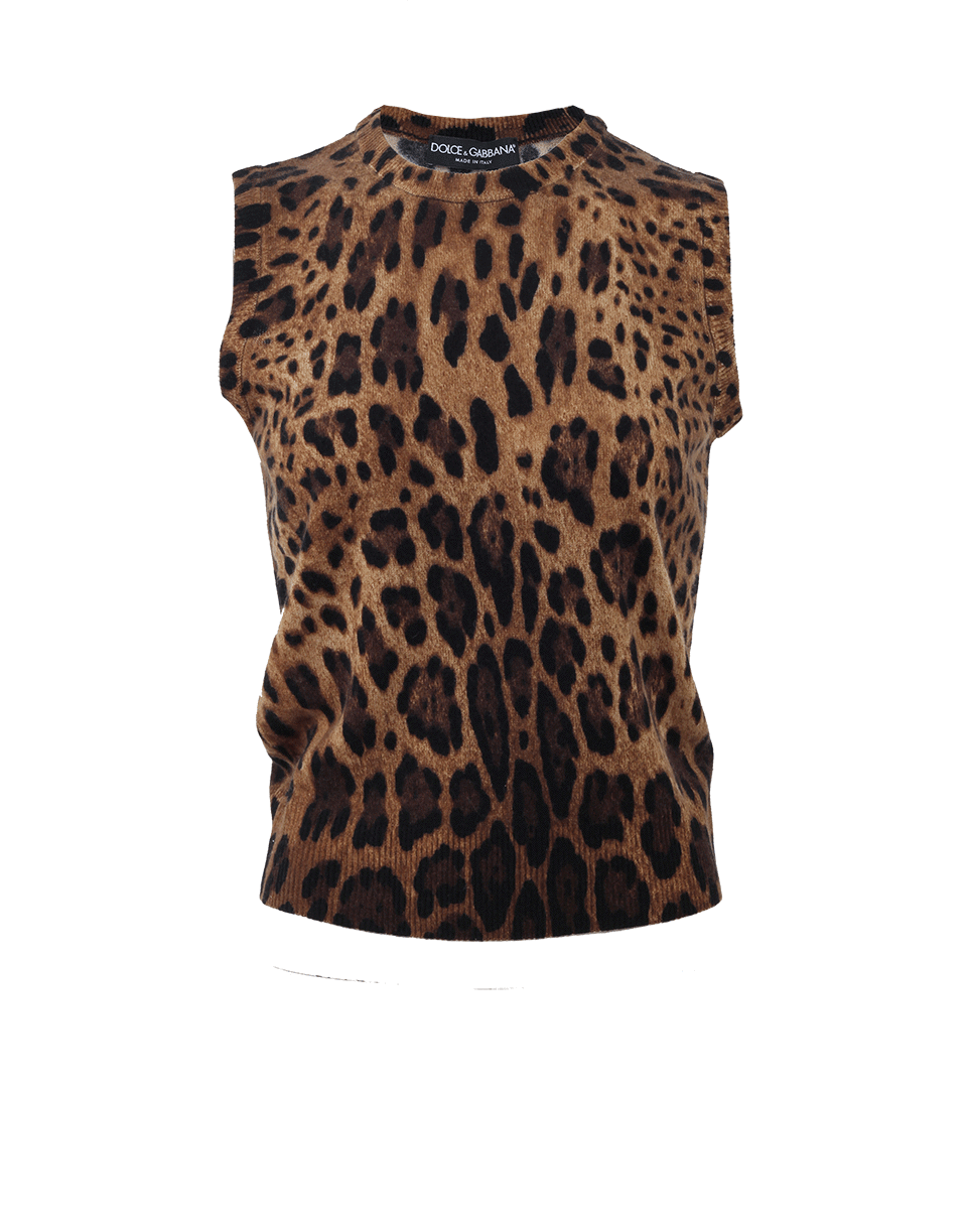 DOLCE & GABBANA-Leopard Crewneck Shell-