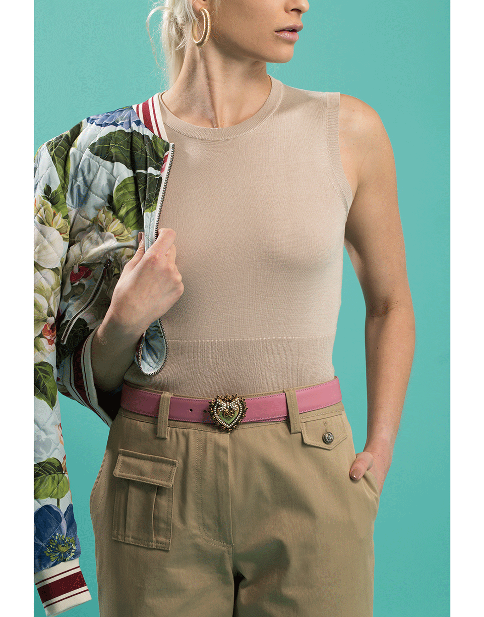 DOLCE & GABBANA-Sleeveless Crewneck Knit-