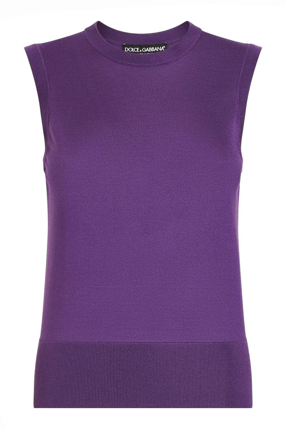Sleeveless Tank Top-VIOLAMED-38-CLOTHINGTOPKNITS-DOLCE & GABBANA