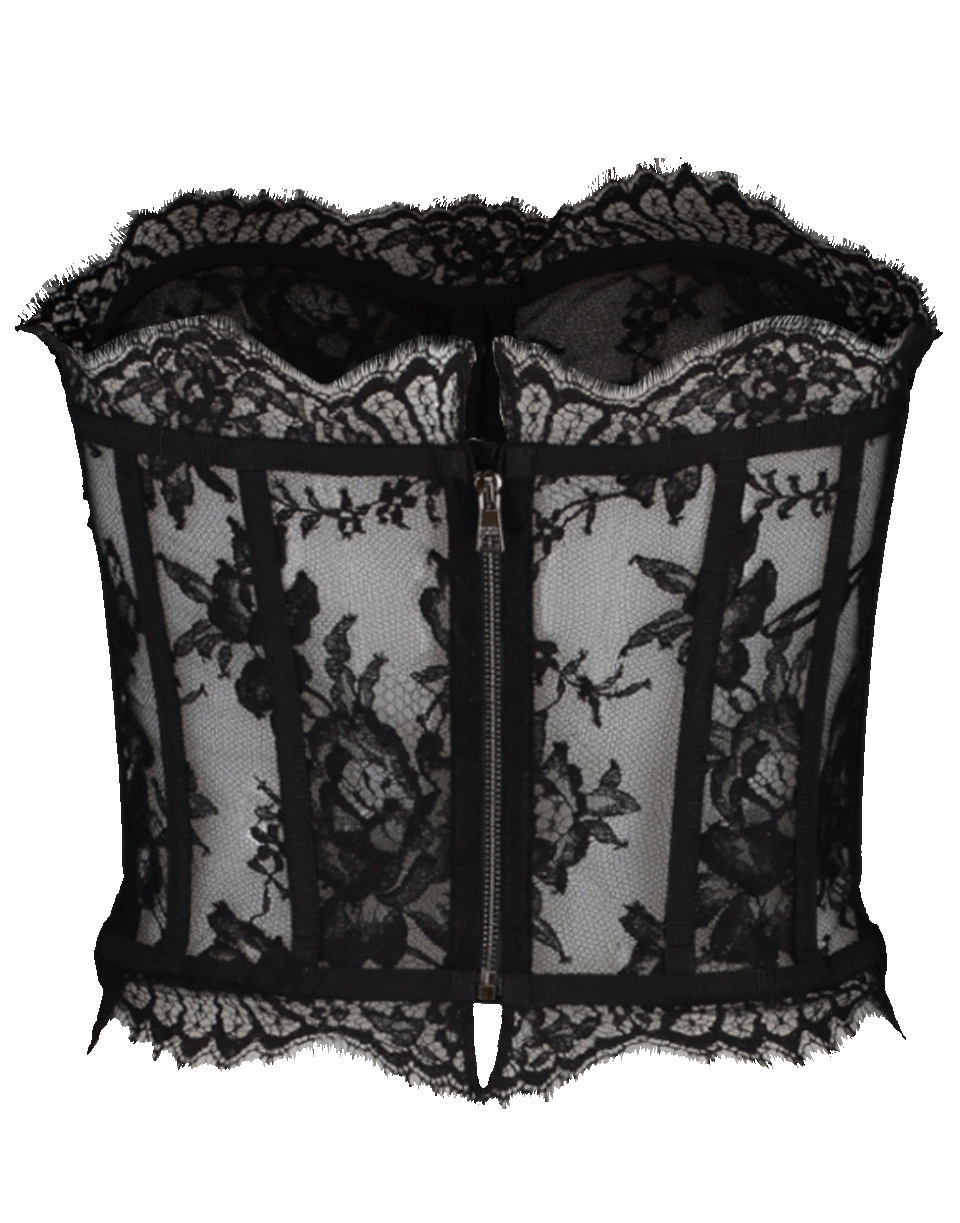 DOLCE & GABBANA-Lace Corset Sheer Bustier-