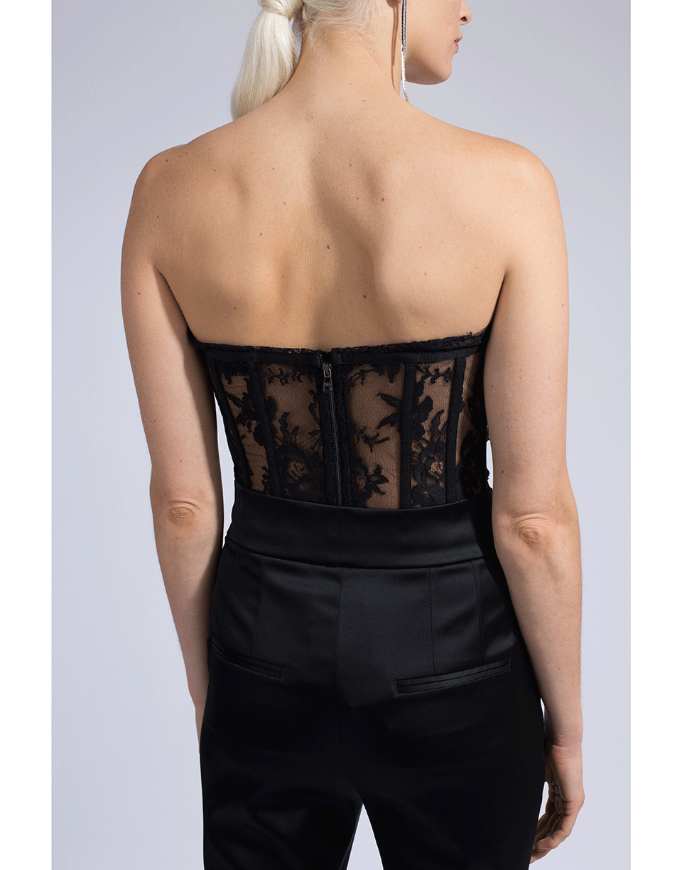DOLCE & GABBANA-Lace Corset Sheer Bustier-