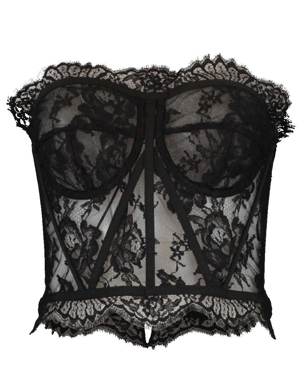 DOLCE & GABBANA-Lace Corset Sheer Bustier-