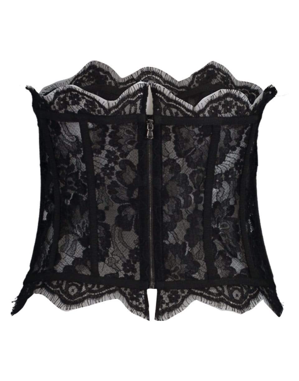 DOLCE & GABBANA-Lace Corset Top-BLACK