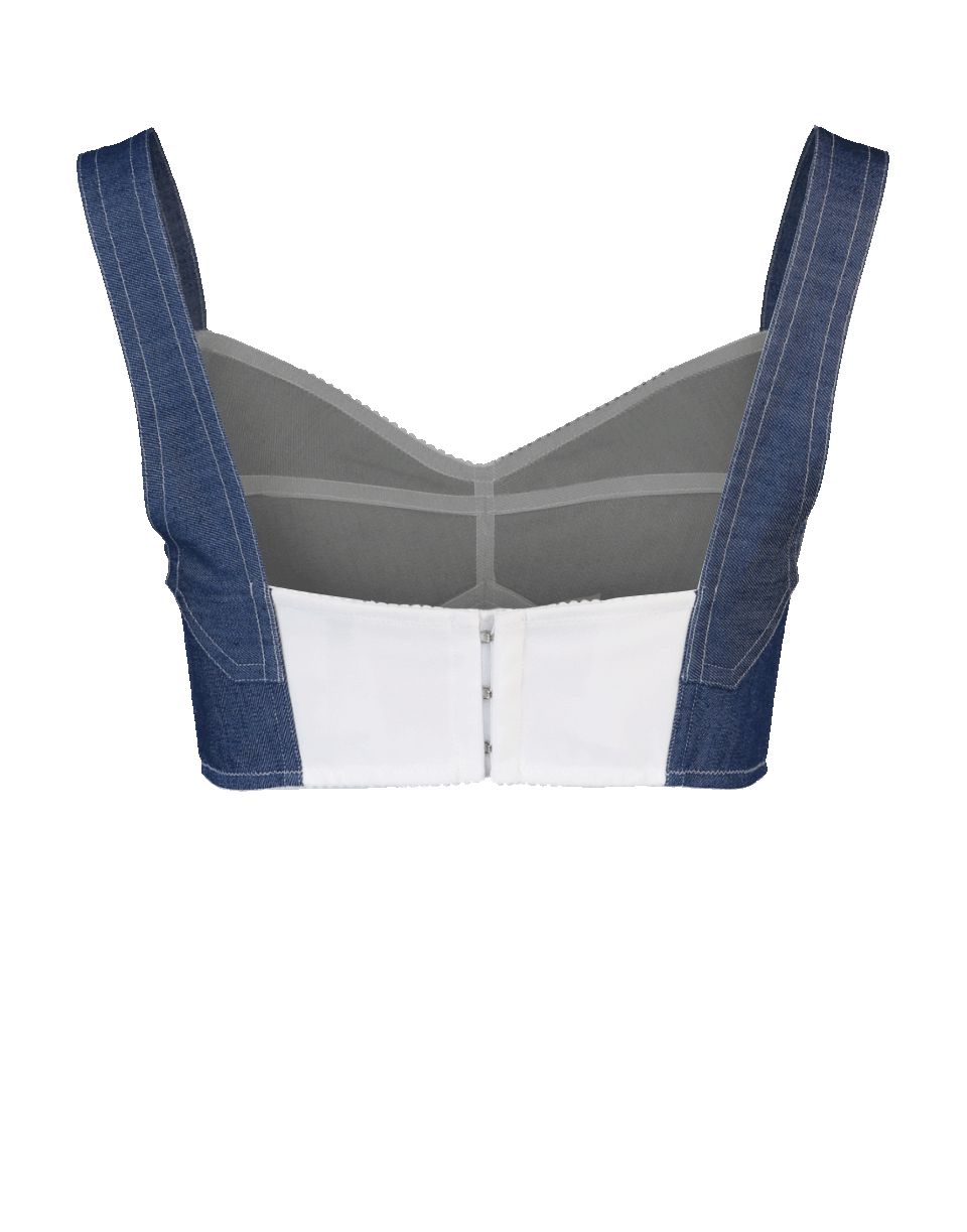 DOLCE & GABBANA-Denim Crop Top-BLUE