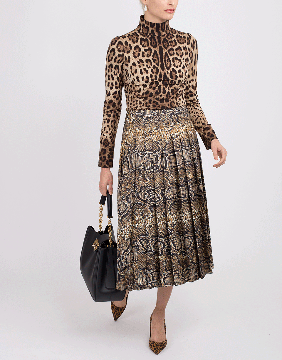 DOLCE & GABBANA-Leopard Turtleneck-