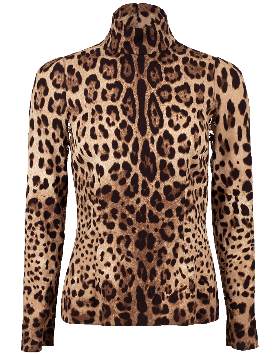 DOLCE & GABBANA-Leopard Turtleneck-