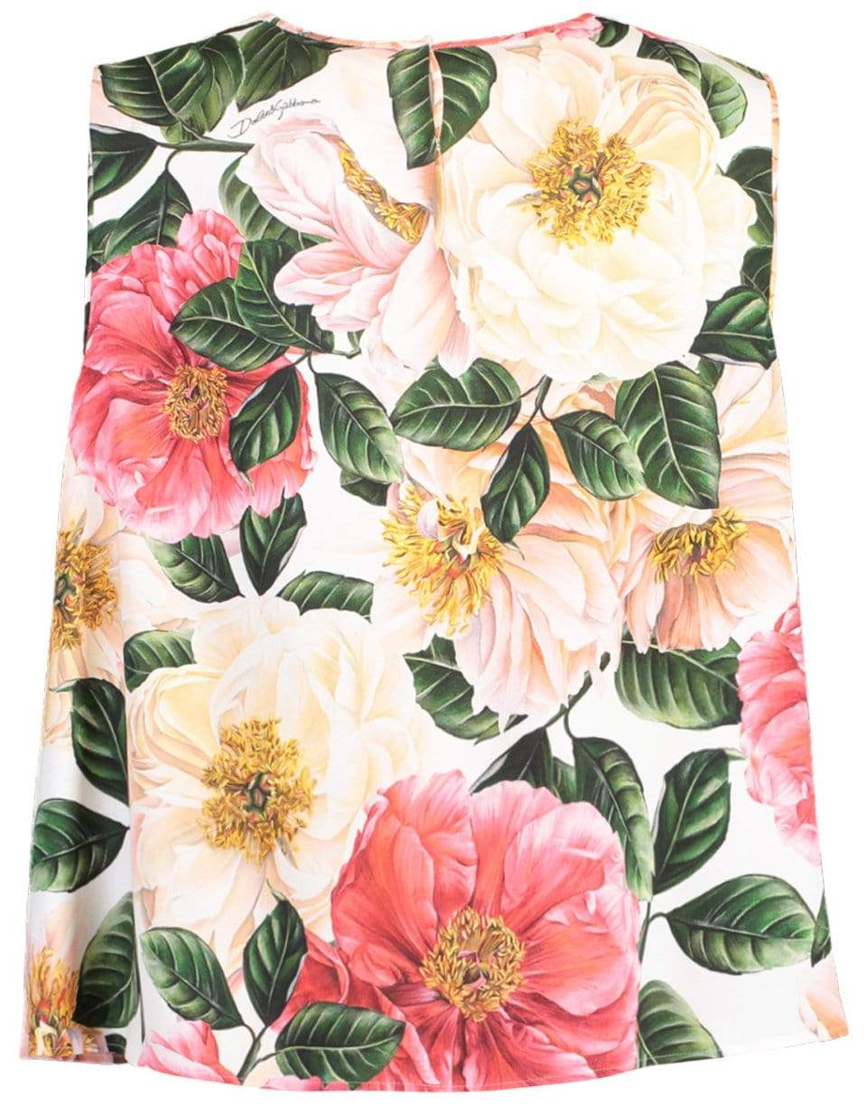 DOLCE & GABBANA-Sleeveless Crewneck Swing Top-