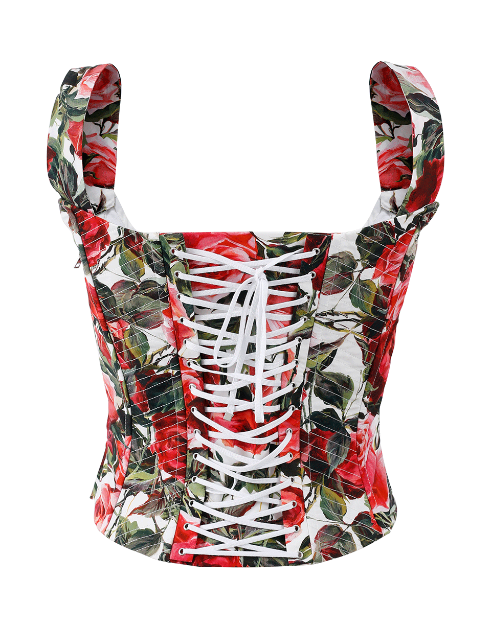 DOLCE & GABBANA-Print Corset Top-
