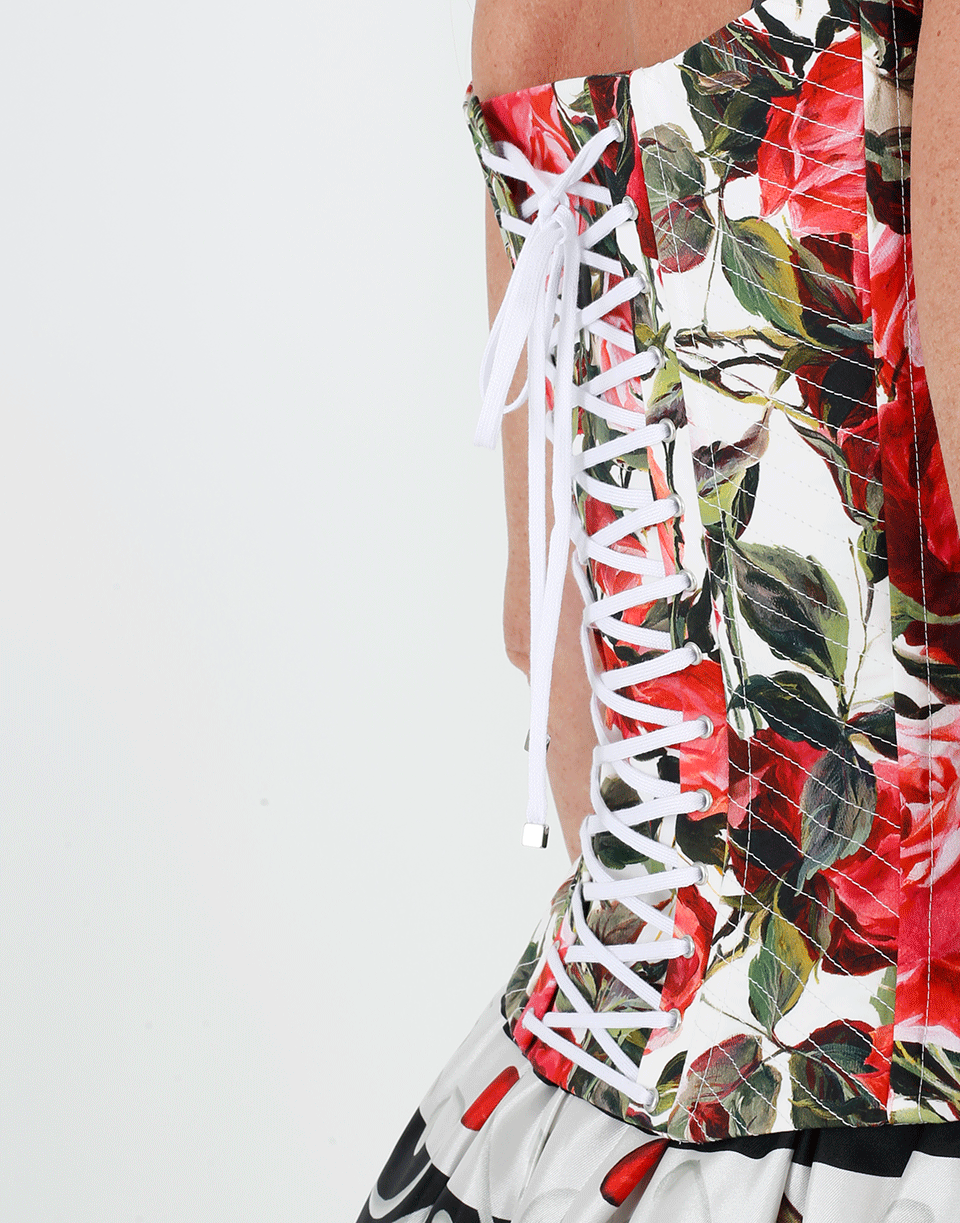DOLCE & GABBANA-Print Corset Top-