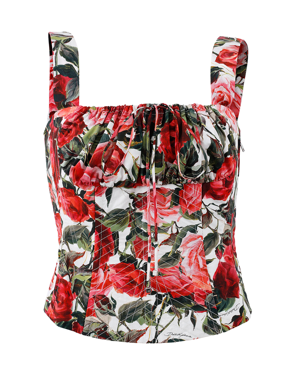 DOLCE & GABBANA-Print Corset Top-