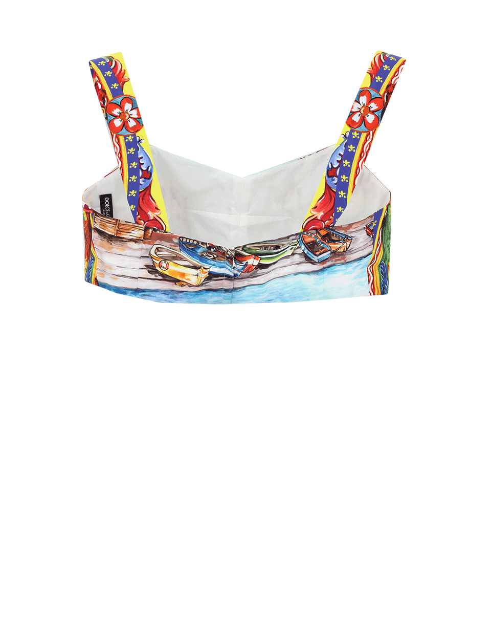 DOLCE & GABBANA-Stampa Print Bra Top-STAMPA