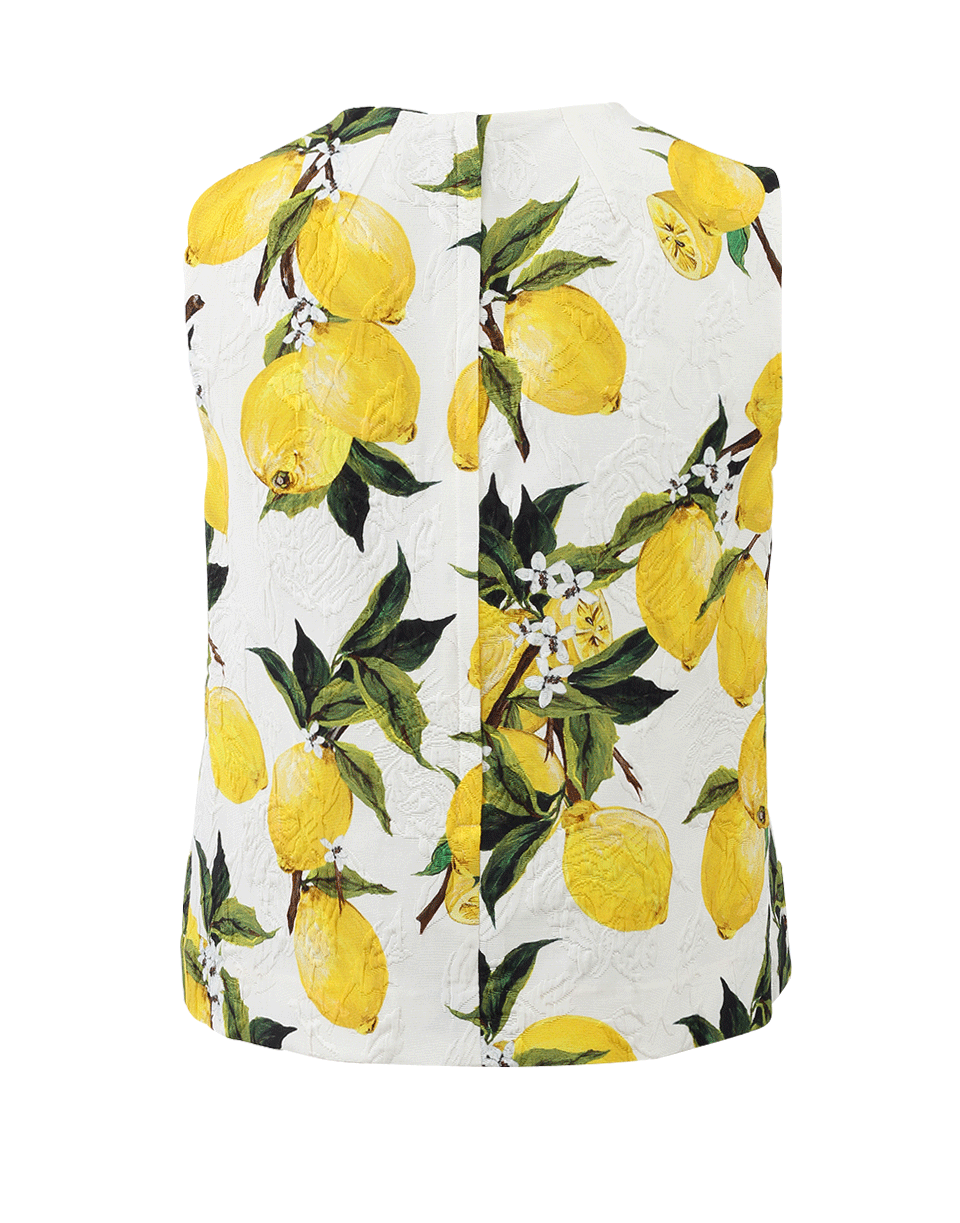DOLCE & GABBANA-Lemon Brocade Top-