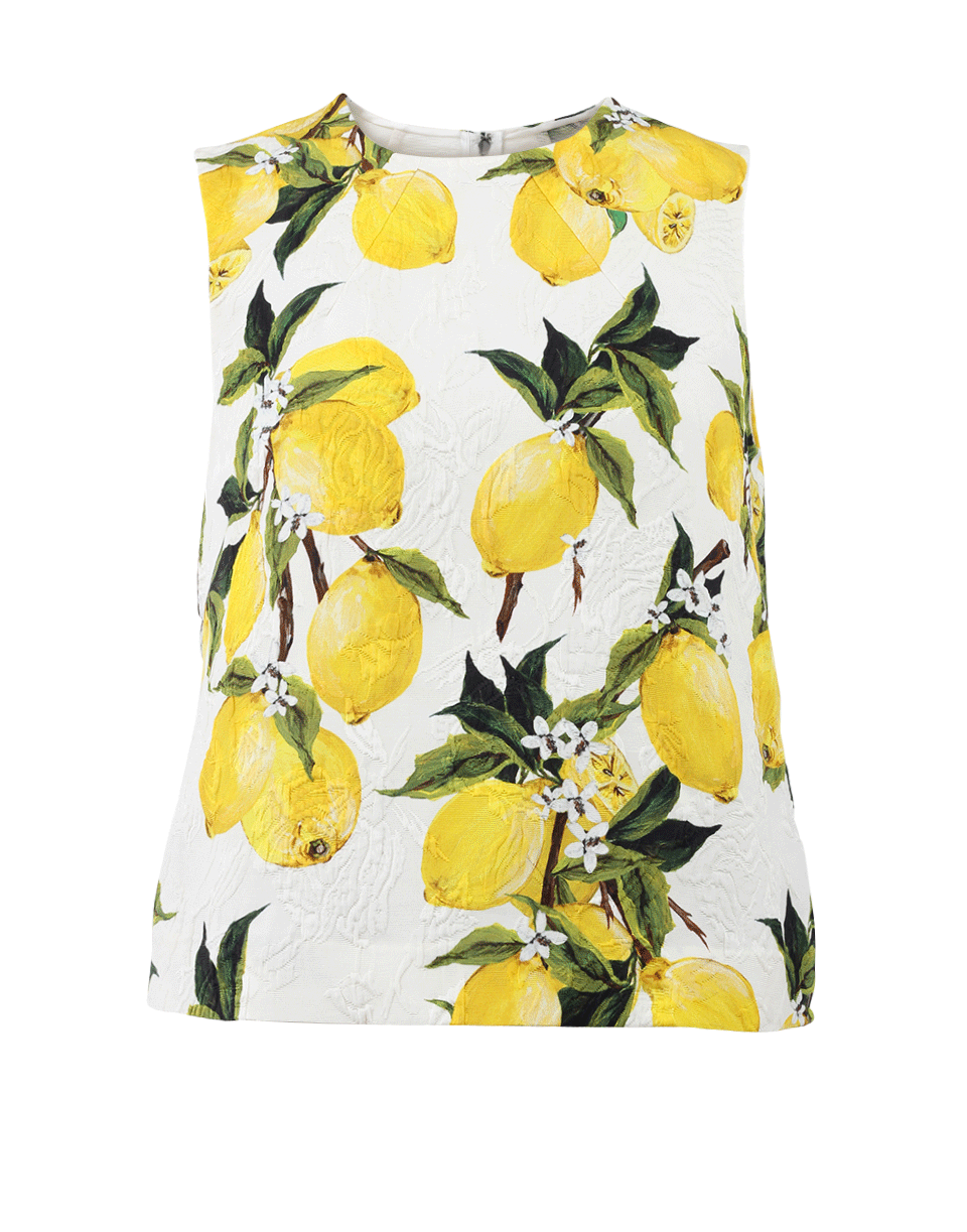 DOLCE & GABBANA-Lemon Brocade Top-
