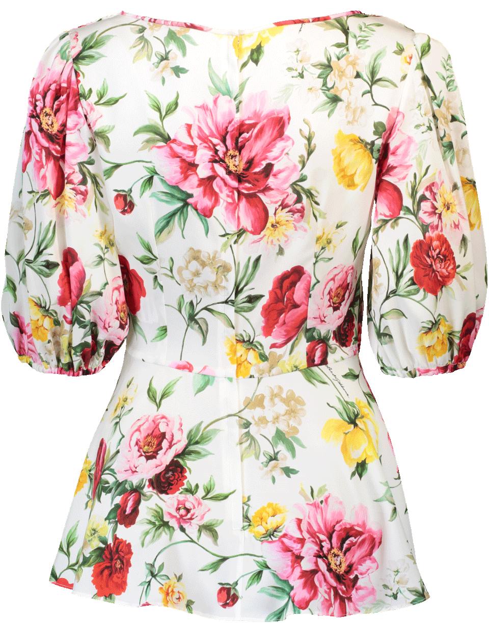 DOLCE & GABBANA-Floral Wrap Top-