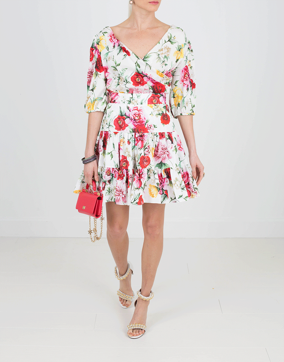 DOLCE & GABBANA-Floral Wrap Top-