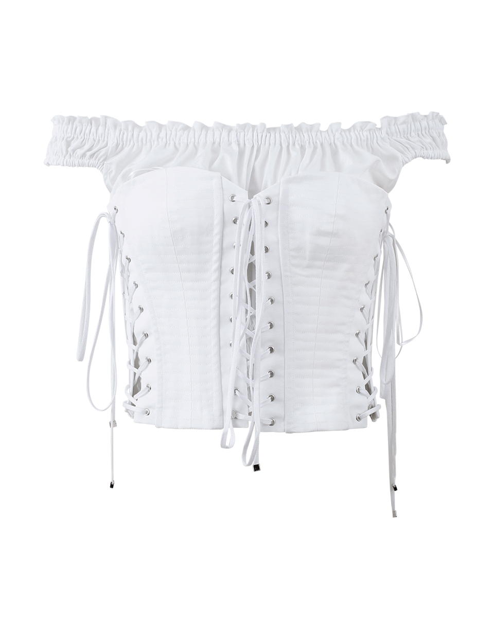 DOLCE & GABBANA-Optical Corset Top-