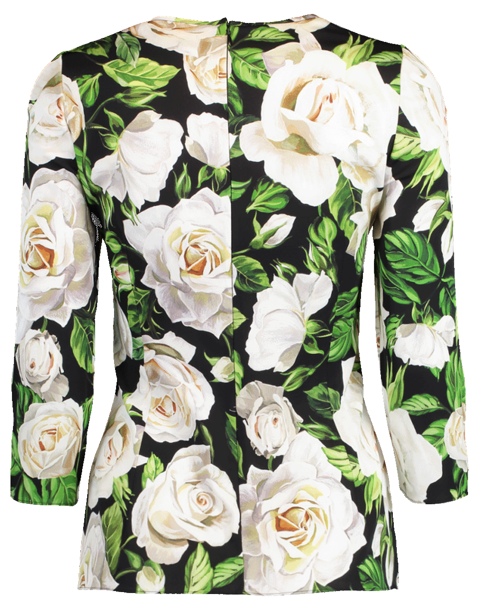DOLCE & GABBANA-Rose Print Top-
