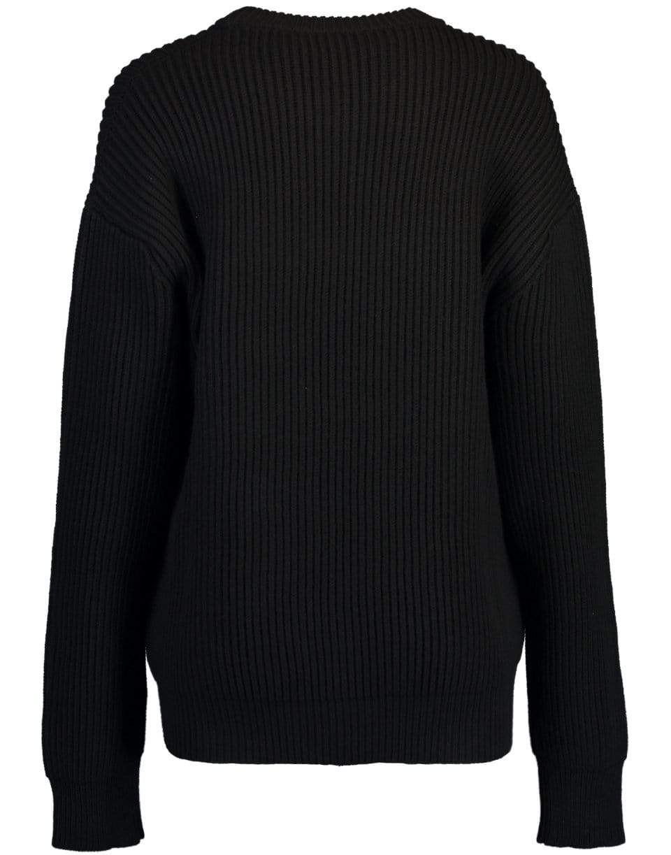 DOLCE & GABBANA-Ribbed D&G Embroidered Pullover-