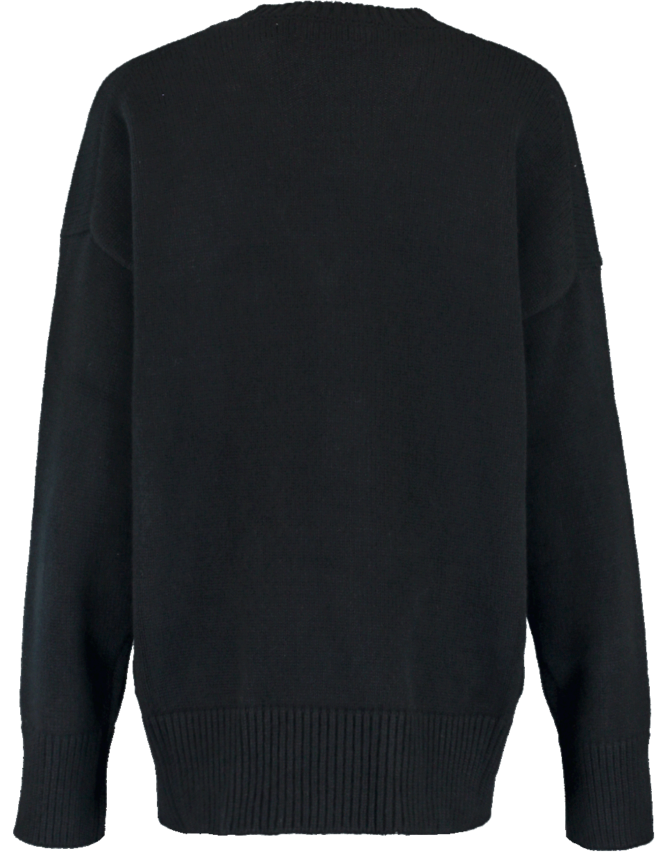 DOLCE & GABBANA-Knit "Amore" Applique Pullover-