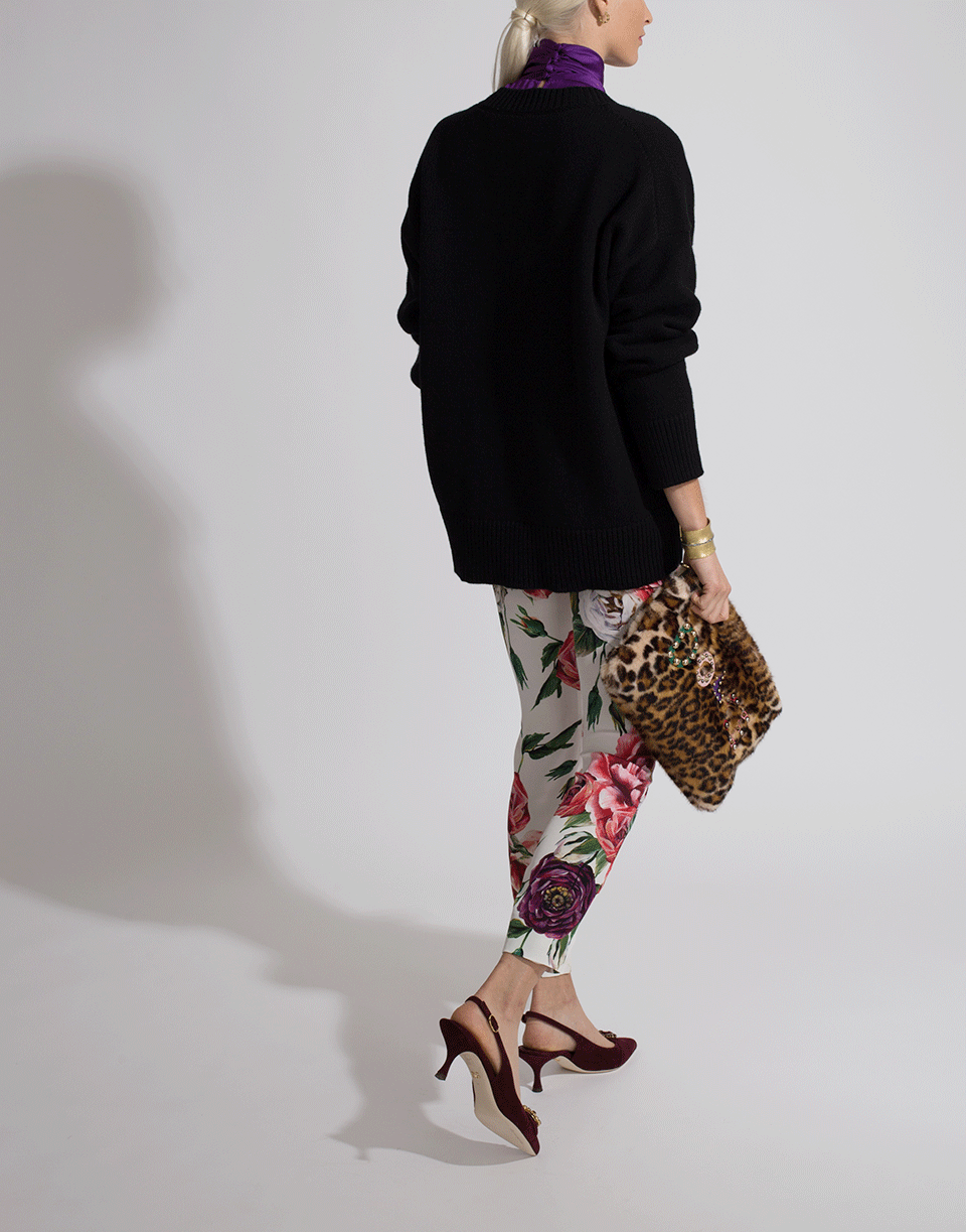 DOLCE & GABBANA-Knit "Amore" Applique Pullover-