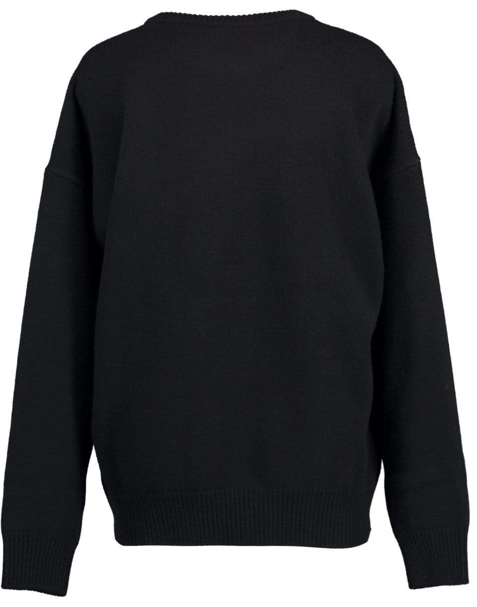 DOLCE & GABBANA-DG Embroiderd Heart Sweater-BLACK
