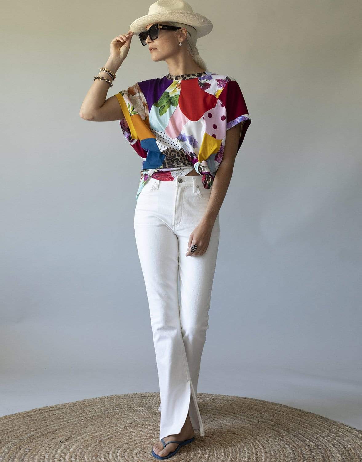 DOLCE & GABBANA-Patchwork Printed Short Sleeve Shirt-