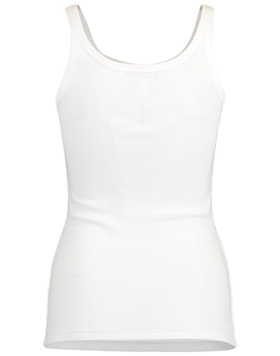 DOLCE & GABBANA-White Cotton Tank-
