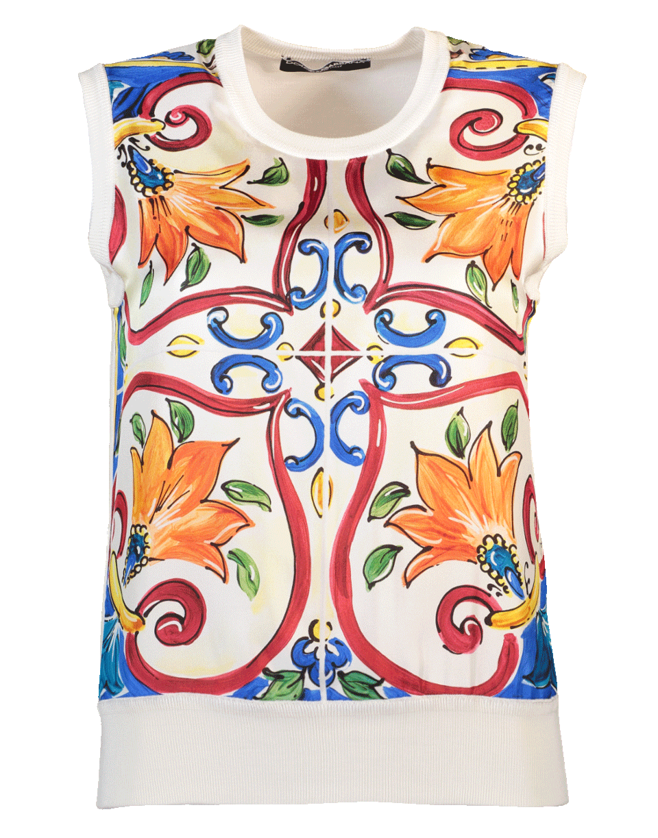 DOLCE & GABBANA-Maiolica Knit Tank-