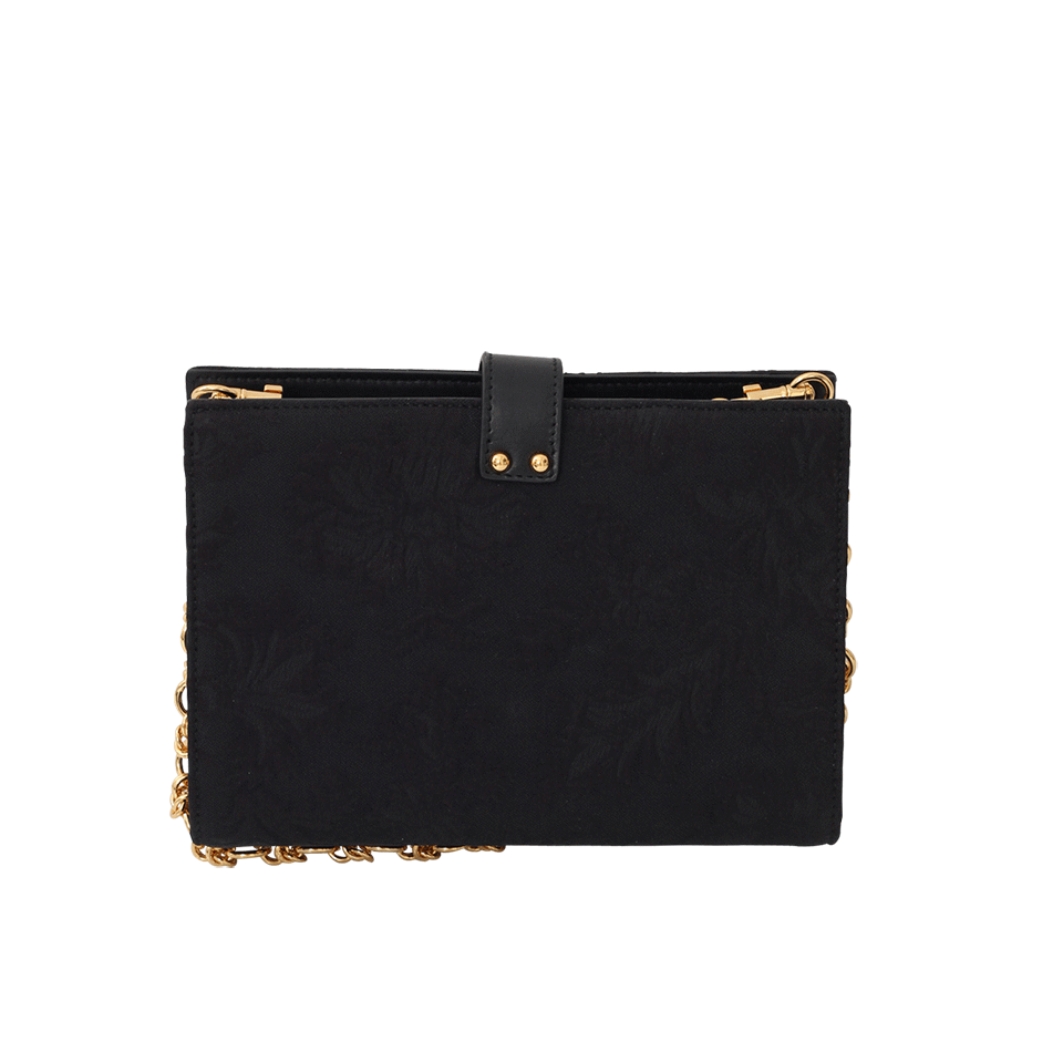 DOLCE & GABBANA-Heart Embellished Pouchette-BLACK