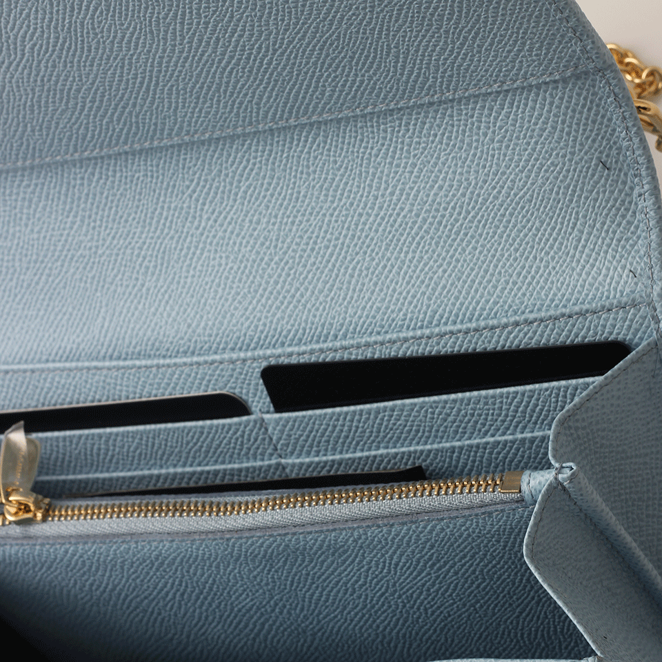 DOLCE & GABBANA-Continental Wallet Crossbody-BLUE