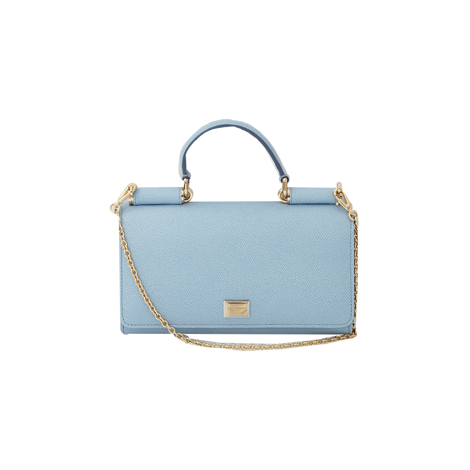 DOLCE & GABBANA-Continental Wallet Crossbody-BLUE