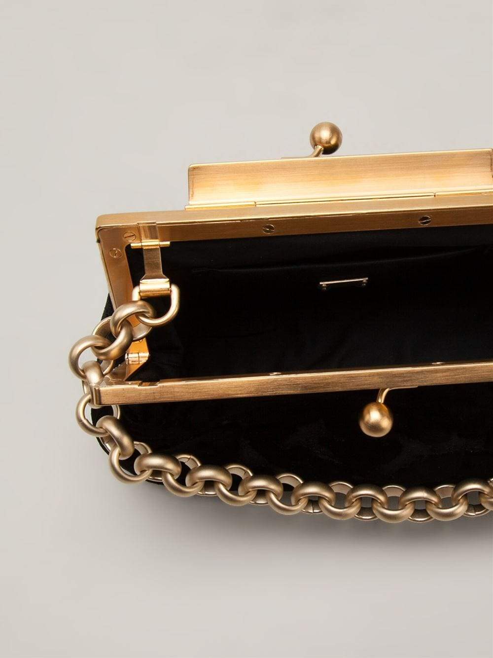 DOLCE & GABBANA-Pouchette With Chain-BLK/BLK