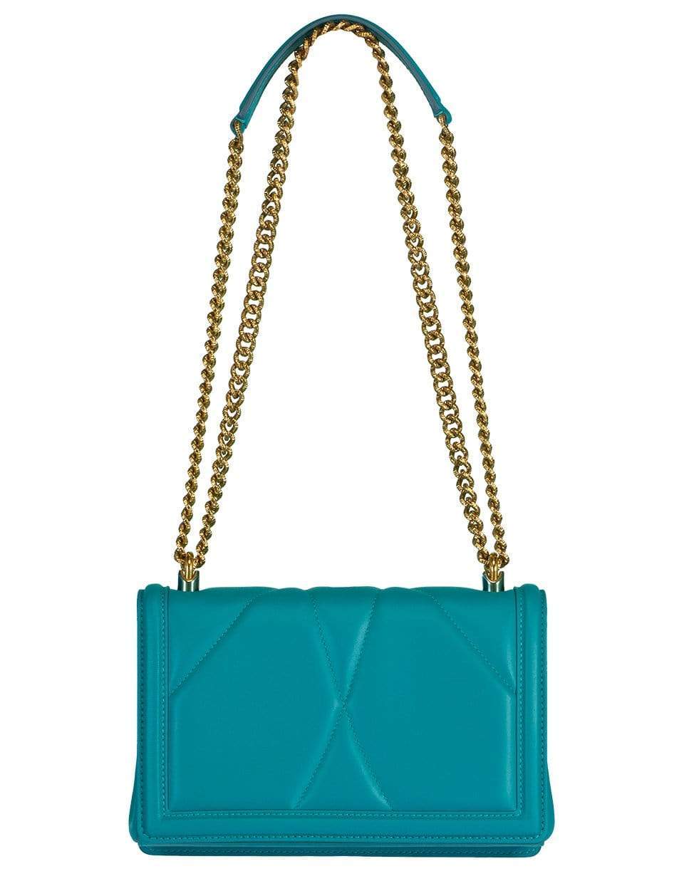 DOLCE & GABBANA-Aqua Devotion Small Flap Bag-AQUA