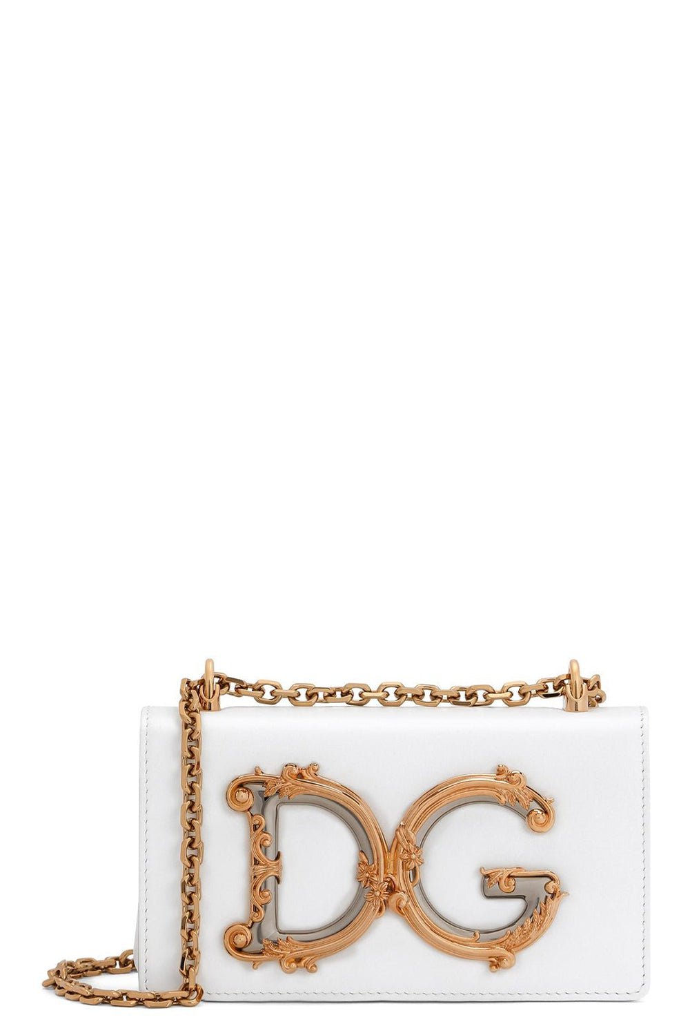 DOLCE & GABBANA-DG Girls Phone Bag - Bianco-BIANCO