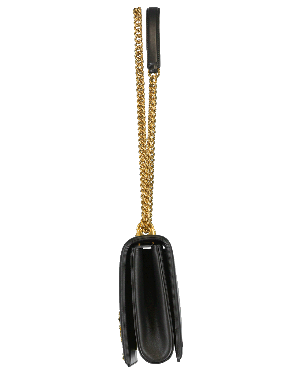 DOLCE & GABBANA-Black Devotion Medium Flap Chain Bag-BLACK