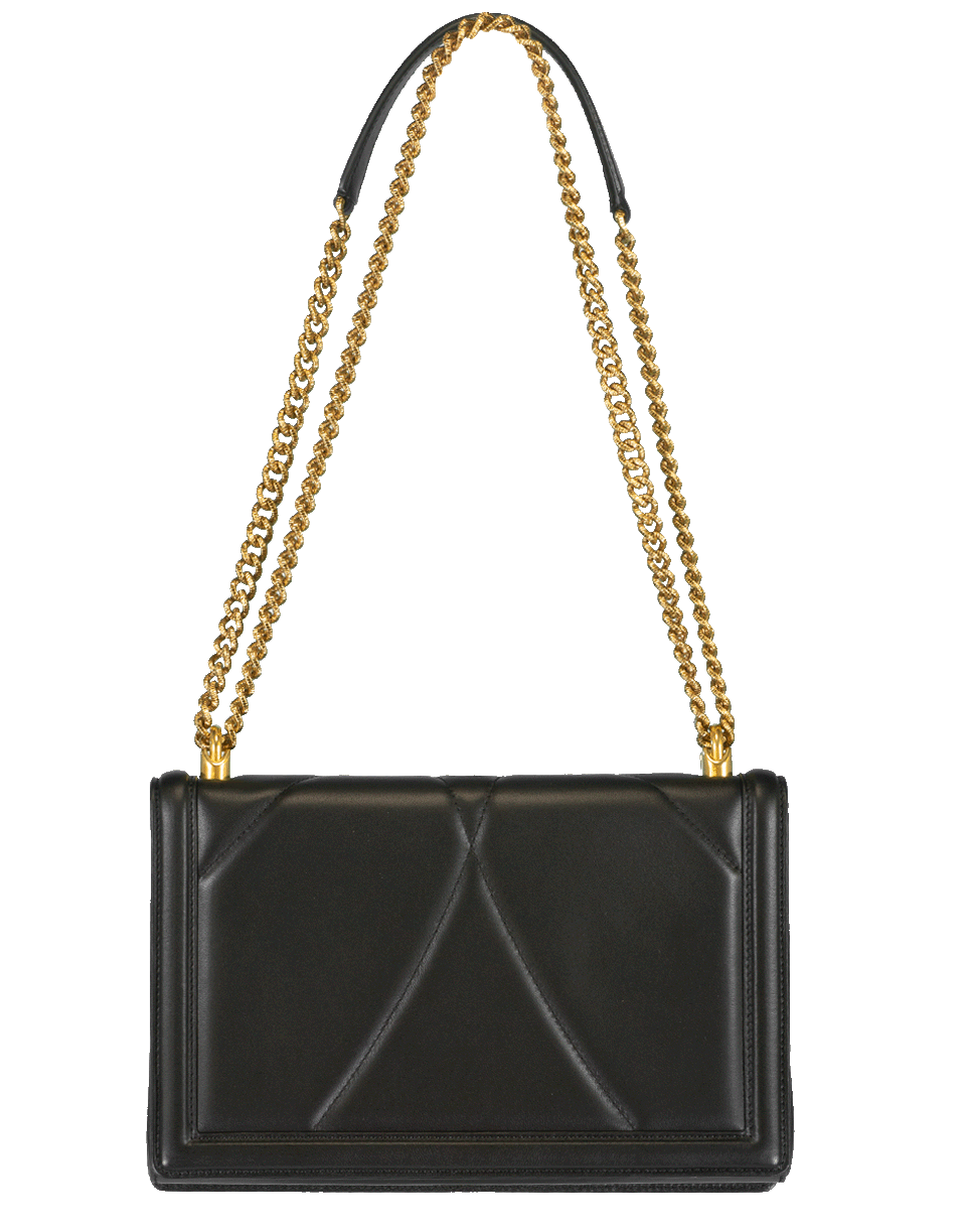DOLCE & GABBANA-Black Devotion Medium Flap Chain Bag-BLACK