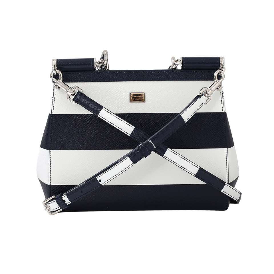 DOLCE & GABBANA-Striped Miss Sicily-BLUE/WHT