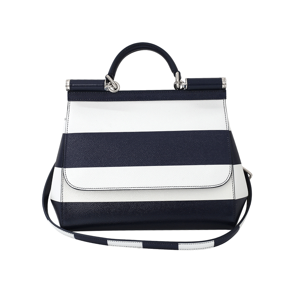 DOLCE & GABBANA-Striped Miss Sicily-BLUE/WHT