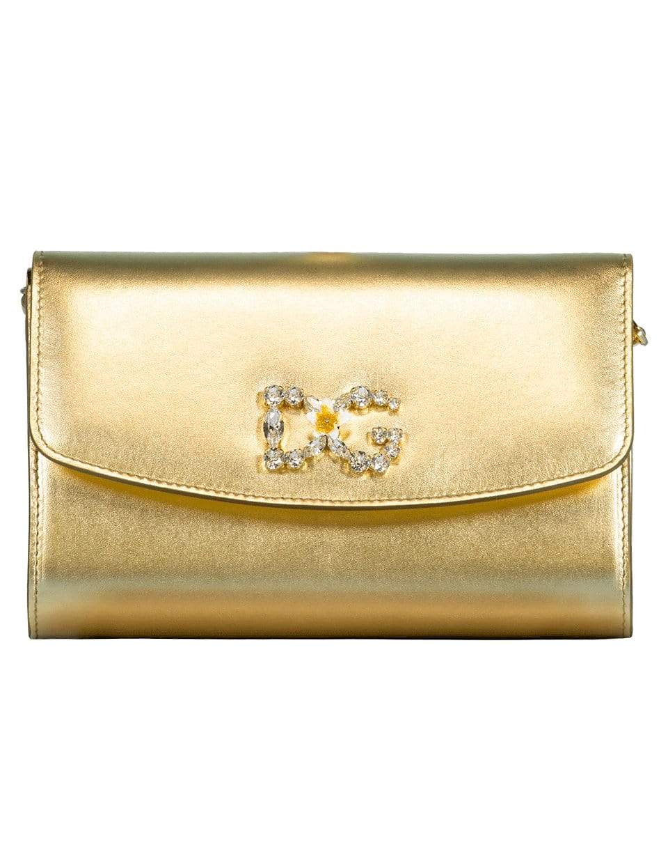 DOLCE & GABBANA-Micro Crossbody Bag-GOLD