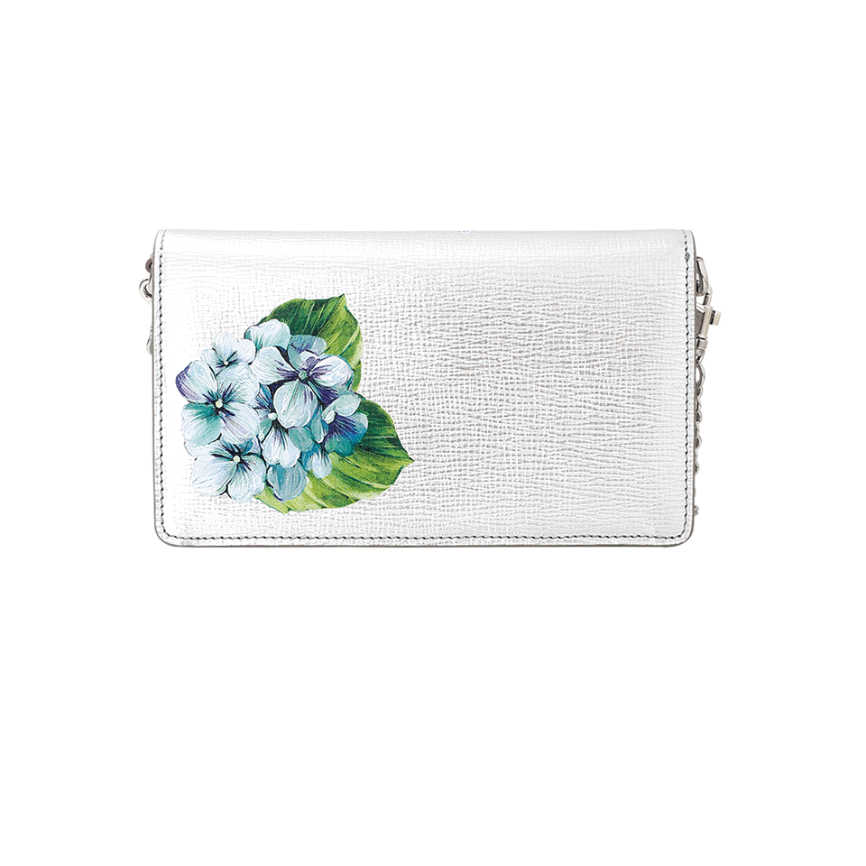 DOLCE & GABBANA-Metallic Hand Painted Bag-HYDRANGE