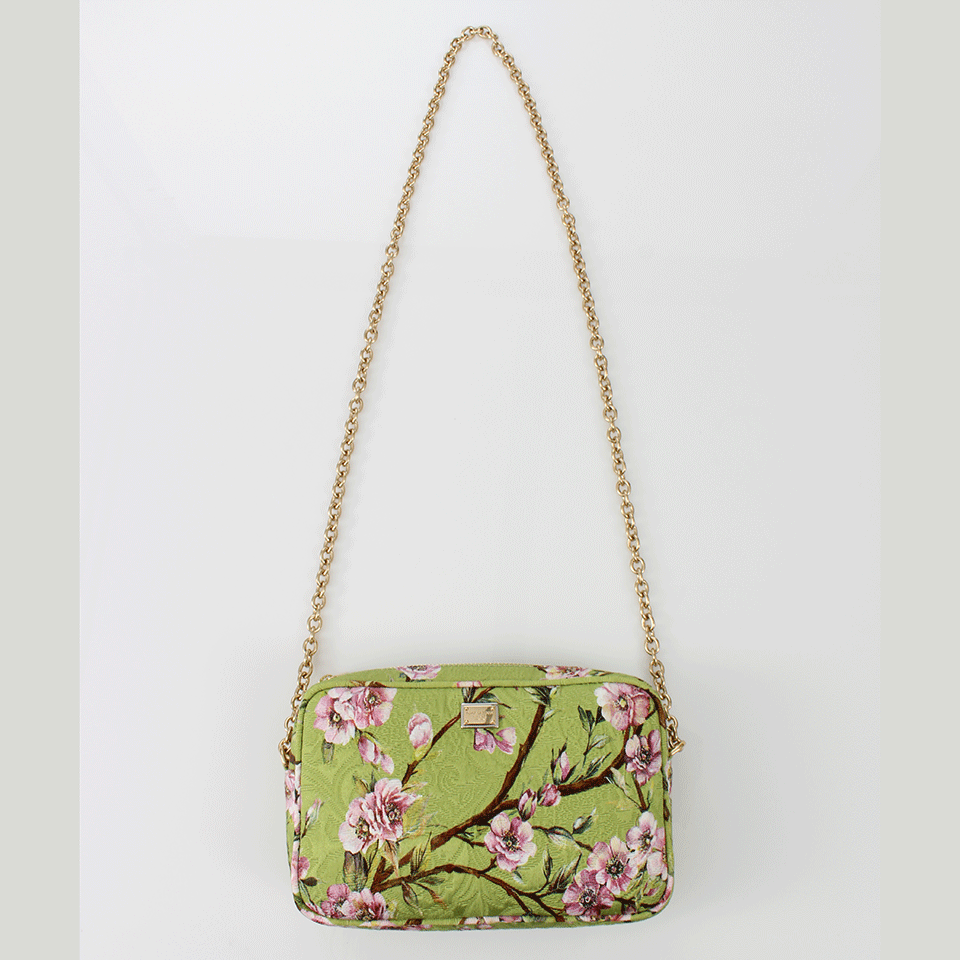 DOLCE & GABBANA-Floral Print Rectangle Bag-LIME