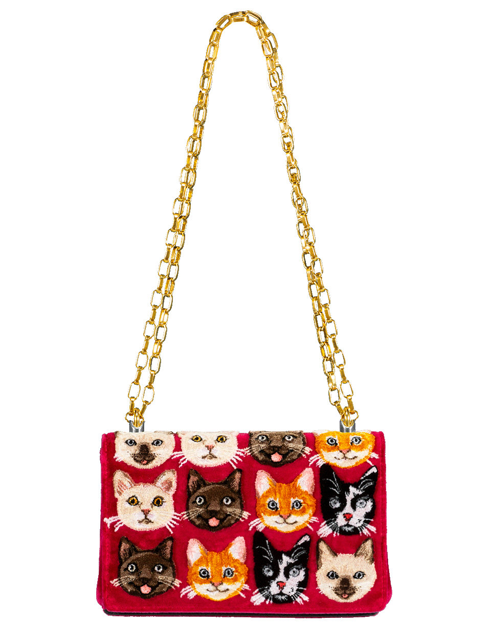 DOLCE & GABBANA-Basico Velvet Shoulder Bag-MULTI