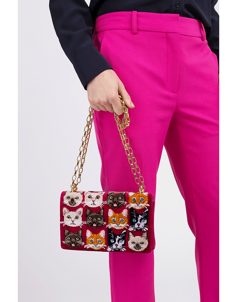 DOLCE & GABBANA-Basico Velvet Shoulder Bag-MULTI