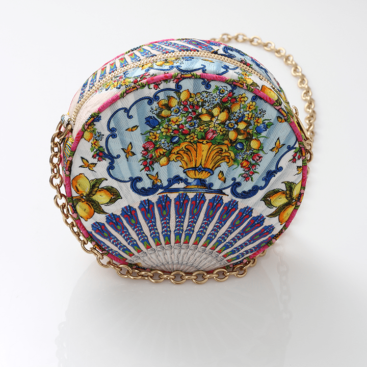 DOLCE & GABBANA-Glam Round Crossbody-MULTI